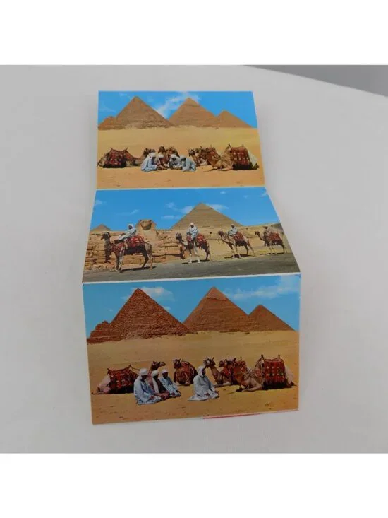 Pyramids of Giza Foldout 17 Postcards 6"x4" Egypt Lehnert Landrock UNPOSTED Vtg - Picture 7 of 7